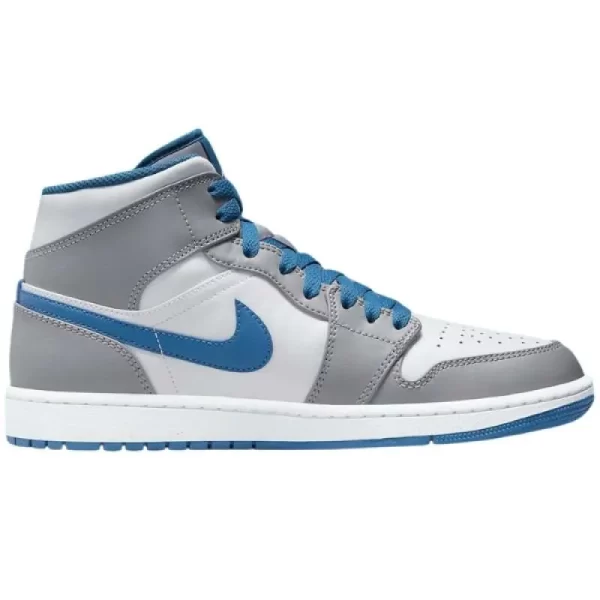 Air Jordan 1 Mid True Blue Cement (GS) [DQ8423-014]